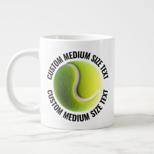 Mittelgroße Personalisierte Text Riesiger Tennisbe Jumbo-Tasse