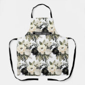 Mittelgroße Schürze für Girlanden in Schwarz und W (Vorderseite)