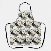 Mittelgroße Schürze für Girlanden in Schwarz und W (Vorderseite)