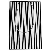 Mittelgroße schwarze u. weiße Geschenk-Tasche Mittlere Geschenktüte (Vorderseite)