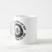 Mittelgroßer Text 330ml personalisierter 8 Ball Be Kaffeetasse (Vorderseite Links)