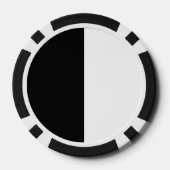 Mittelhalb und halb schwarz und weiß pokerchips (Rückseite)
