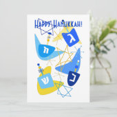 Mitteljahrdreidels White Feiertagskarte (Stehend Vorderseite)