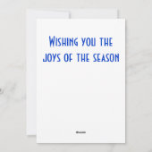 Mitteljahrdreidels White Feiertagskarte (Rückseite)