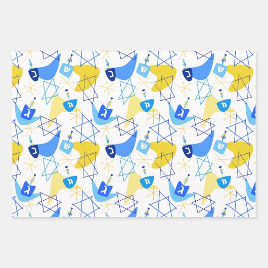 Mitteljahrdreidels White Geschenkpapier Set (Vorderseite)