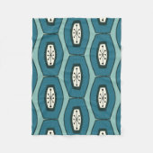 Mitteljahrs-Funky Chain Türkis Fleecedecke (Vorderseite)