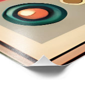 Mitteljahrs-Retro-Futuristikkatze Fotodruck (Ecke)