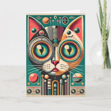 Mitteljahrs-Retro-Futuristikkatze