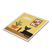 Mitteljahrskatze mit Mod Pods auf Gelb Fliese (Seite)