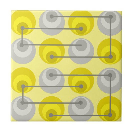 Mitteljahrszirkel Gelbgrau Fliese (Vorderseite)