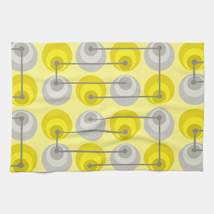 Mitteljahrszirkel Gelbgrau Geschirrtuch