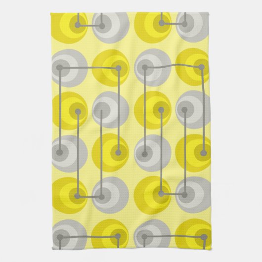 Mitteljahrszirkel Gelbgrau Geschirrtuch (Vertikal)
