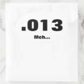 Mittellauf Ovaler Aufkleber (Tasche)