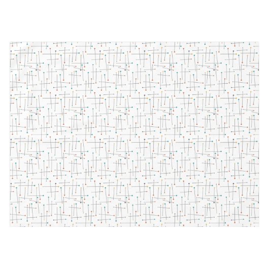 Mittellinie und Atomzeitmuster Tischdecke (Vorderseite (Horizontal))