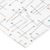 Mittellinie und Atomzeitmuster Tischdecke (Schrägansicht)