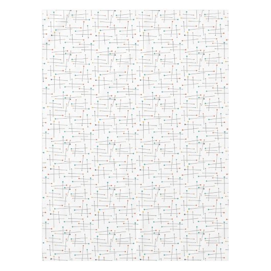 Mittellinie und Atomzeitmuster Tischdecke (Vorderseite)