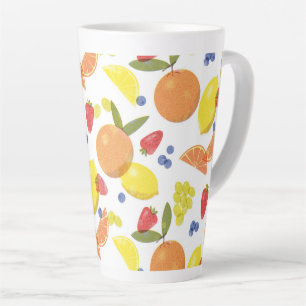 Mittelmäßig grungiger Risograph-Bauernmarkt Obst Milchtasse