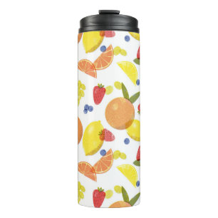 Mittelmäßig grungiger Risograph-Fruchtsmoothie Thermosbecher
