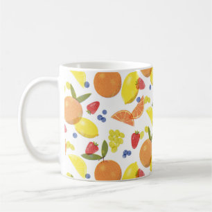 Mittelmäßig grungy Risograph Bauernmarkt Obst Kaffeetasse