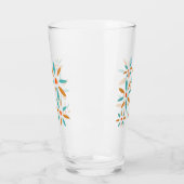 Mittelmäßig Mod Turquoise Blau Und Orange Abstrakt Glas (Links)