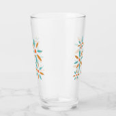 Mittelmäßig Mod Turquoise Blau Und Orange Abstrakt Glas (Rechts)