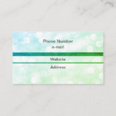 Mittelmäßiges grünes Glanzlichtbild Visitenkarte (Rückseite)