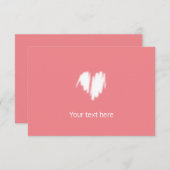 Mittelmäßiges weißes Graffiti-bespritztes Herzbild Dankeskarte (Vorne/Hinten)