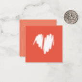 Mittelmäßiges weißes Graffiti-bespritztes Herzbild Mitteilungskarte (Vorderseite/Rückseite Beispiel)