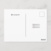 Mittelmäßiges weißes Graffiti-bespritztes Herzbild Postkarte (Rückseite)