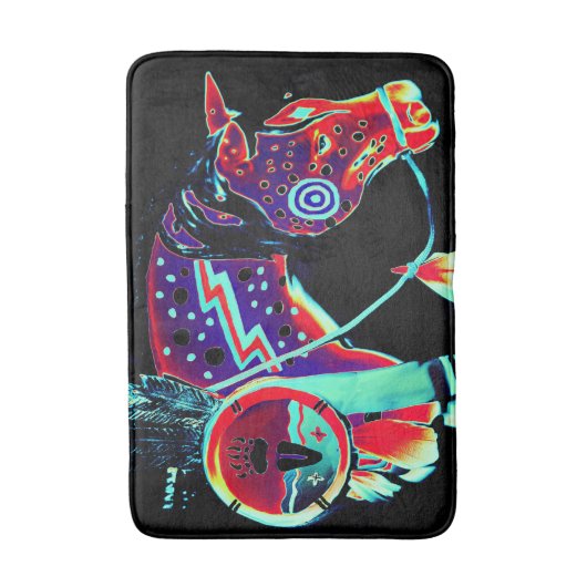 Mittelmatte mit "Pony"-Design Badematte (Vorderseite Vertikal)