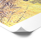 " Mittelme er: 1982 Meeresboden Relief NG-Karte .. Poster (Ecke)