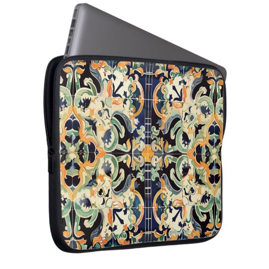 Mittelmeer-Blüh Laptopschutzhülle (Vorne Rechts)