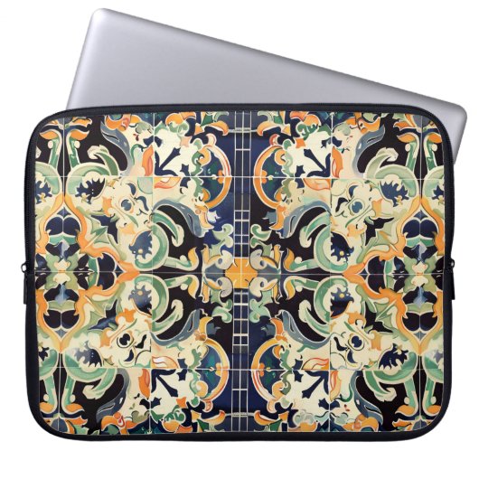 Mittelmeer-Blüh Laptopschutzhülle (Vorderseite)