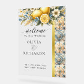 Mittelmeer Blume Italienisch Positano Lemon Acrylschild (Winkel)