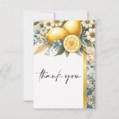 Mittelmeer Blume Italienisch Positano Lemon Dankeskarte (Vorderseite)