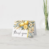 Mittelmeer Blume Italienisch Positano Lemon Dankeskarte (Vorderseite)