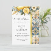 Mittelmeer Blume Italienisch Positano Lemon Einladung (Stehend Vorderseite)