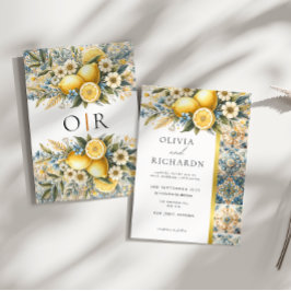 Mittelmeer Blume Italienisch Positano Lemon Einladung