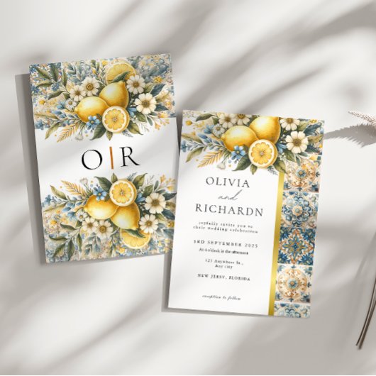 Mittelmeer Blume Italienisch Positano Lemon Einladung