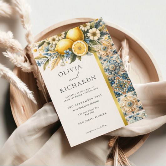 Mittelmeer Blume Italienisch Positano Lemon Einladung