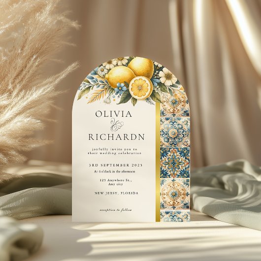 Mittelmeer Blume Italienisch Positano Lemon Einladung