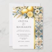 Mittelmeer Blume Italienisch Positano Lemon Einladung (Vorderseite)