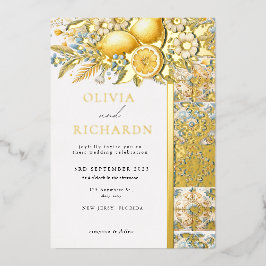 Mittelmeer Blume Italienisch Positano Lemon Folieneinladung