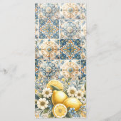 Mittelmeer Blume Italienisch Positano Lemon Menükarte (Rückseite)