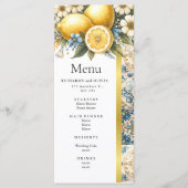 Mittelmeer Blume Italienisch Positano Lemon Menükarte (Vorderseite)