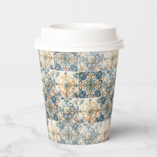 Mittelmeer Blume Italienisch Positano Lemon Pappbecher (Rückseite)