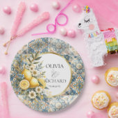 Mittelmeer Blume Italienisch Positano Lemon Pappteller (Party)