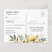 Mittelmeer Blume Italienisch Positano Lemon Postkarte (Rückseite)