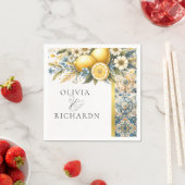 Mittelmeer Blume Italienisch Positano Lemon Serviette (Beispiel)