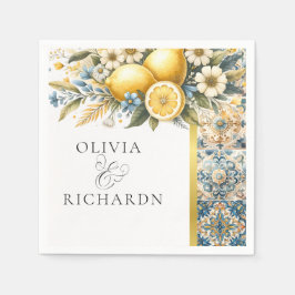 Mittelmeer Blume Italienisch Positano Lemon Serviette